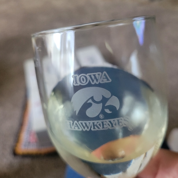 UNIVERSITY OF IOWA WINE GLASSES - Picture 6 of 8